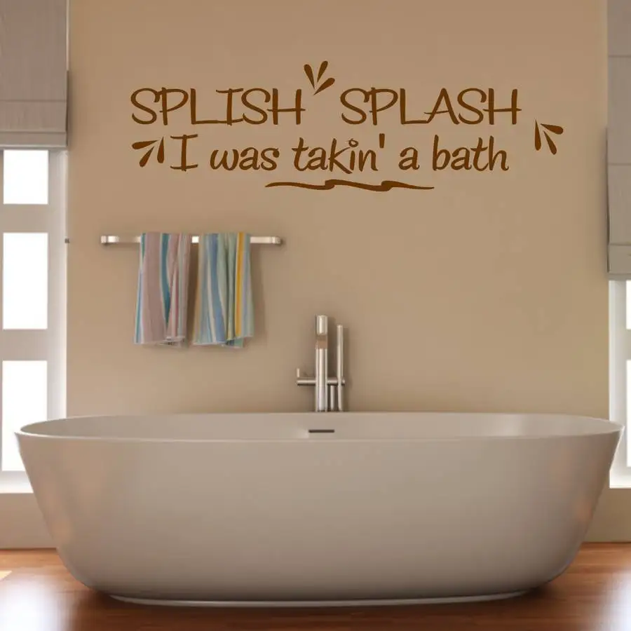 Splish Splash Wall Sticker Citation-salle de bain home wall art decal X308